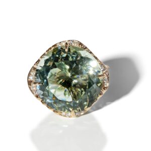 Gaudi with Green Amethyst & Diamonds